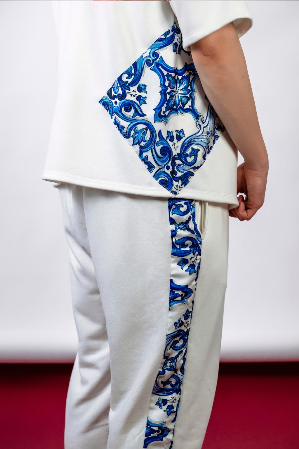 Tricou Alb "Azzuro" v2 – Mediterranean Luxury