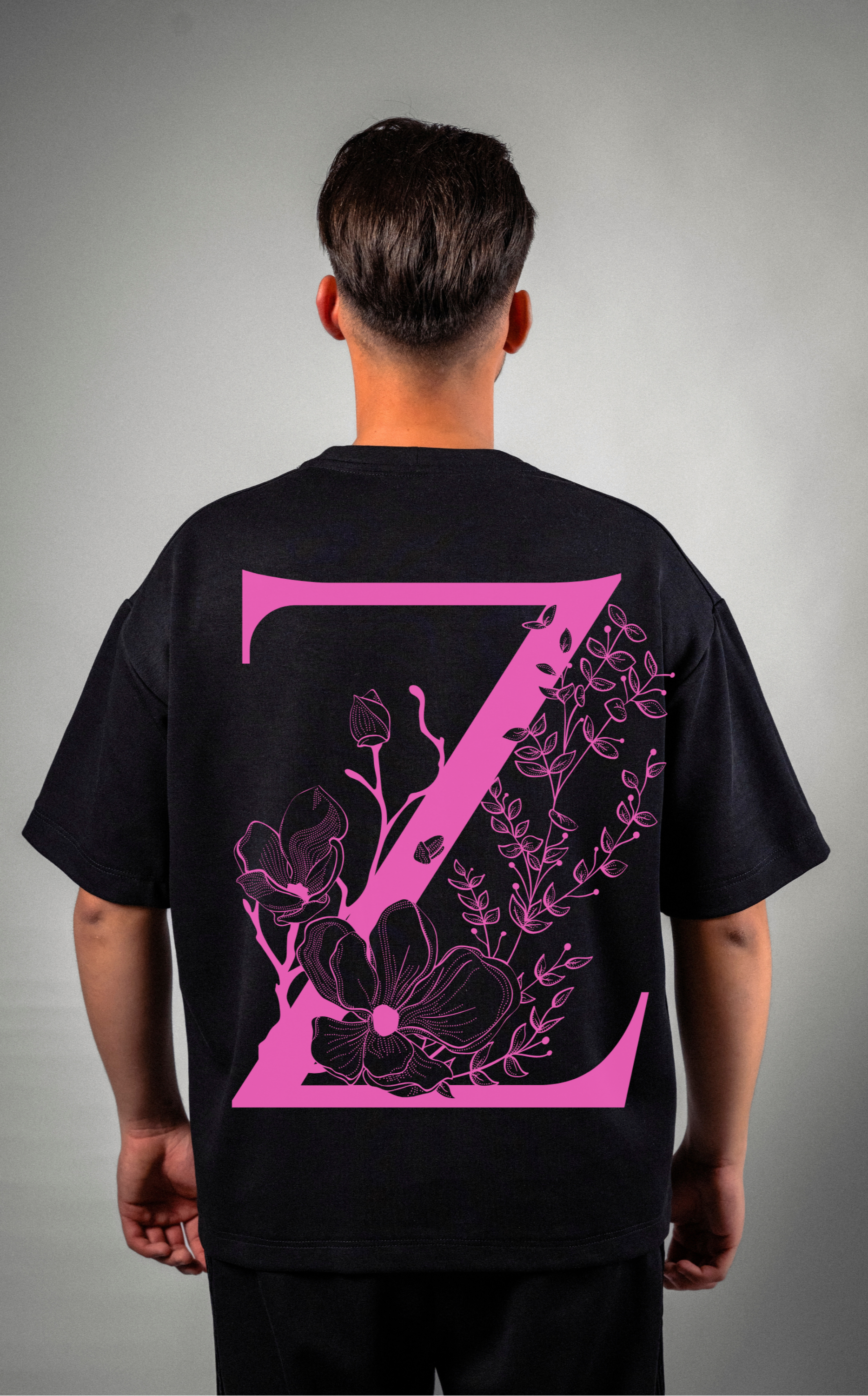 Tricou cu design floral „Zenith Pink Bloom”