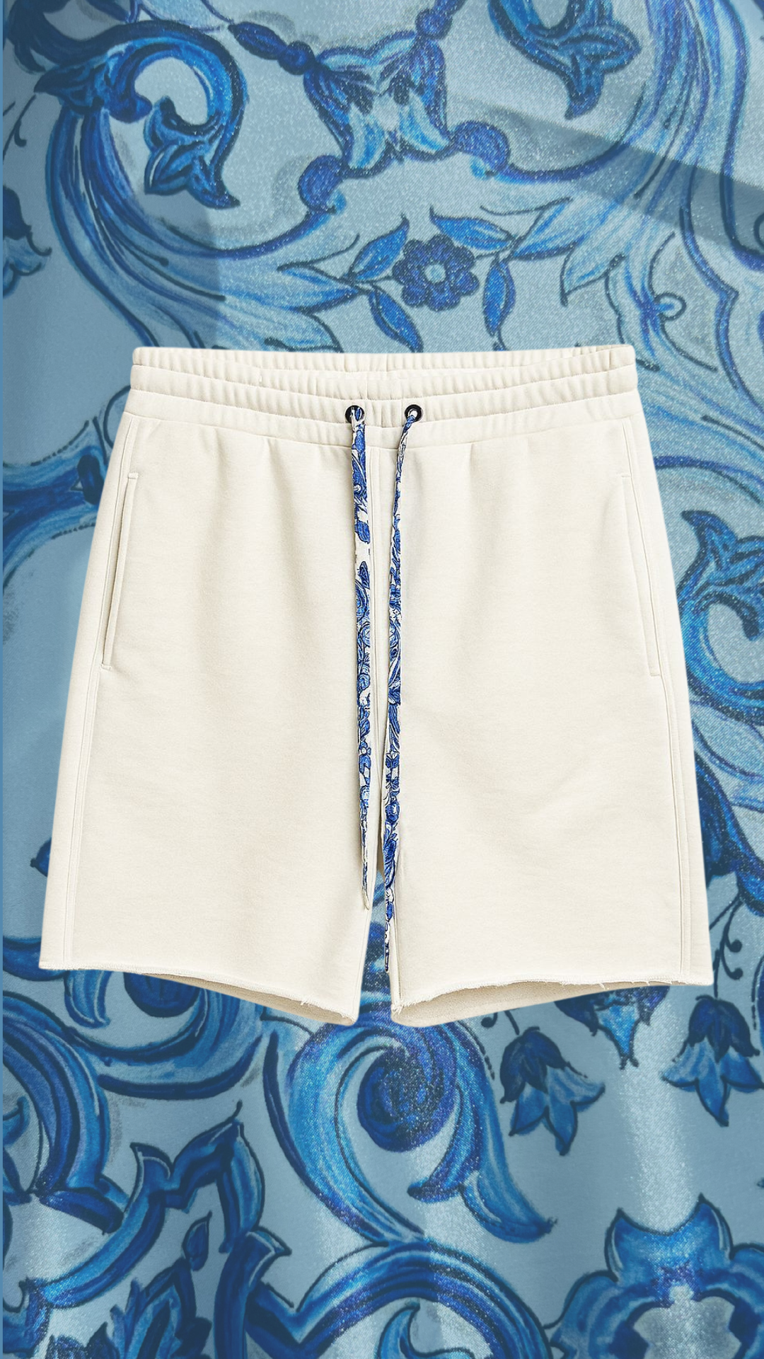 Pantaloni scurți albi „Azzuro”